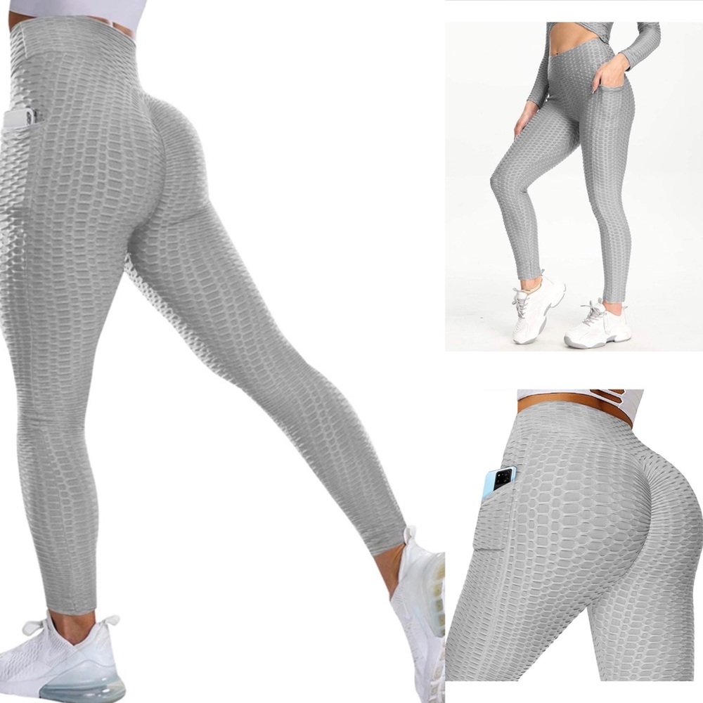 Grey high waited Butt Lifting Leggings L
